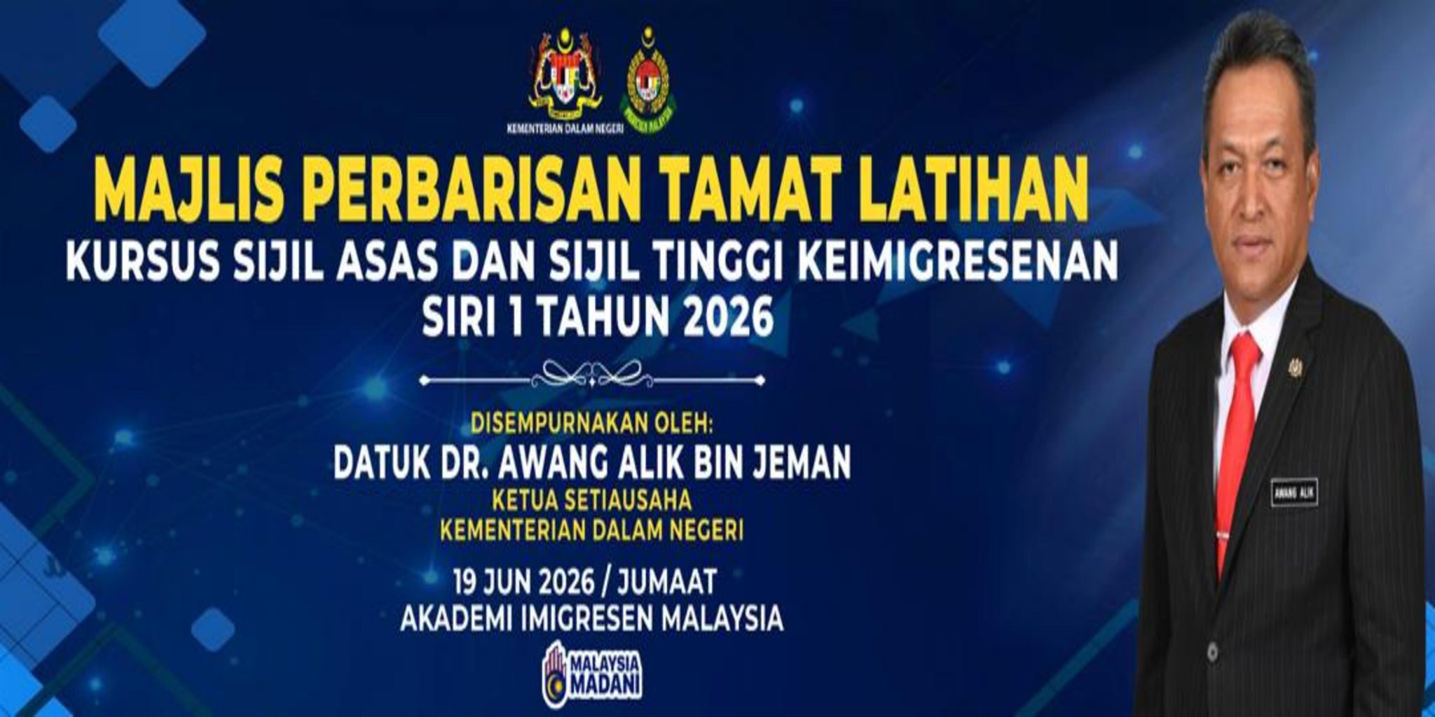 Banner Majlis Perbarisan Tamat Latihan B